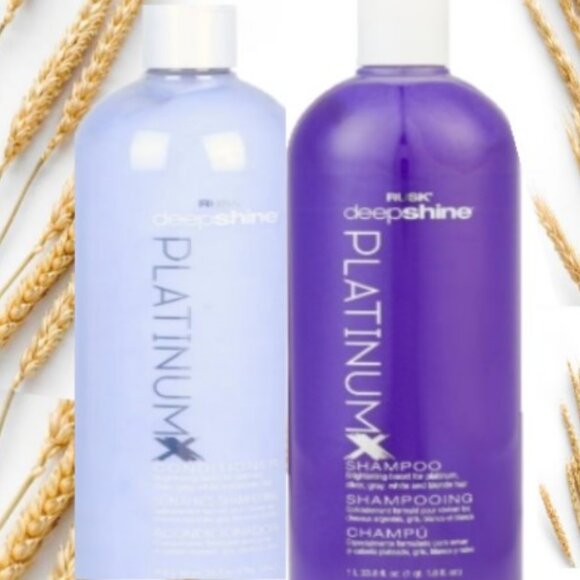 Rusk Brightening Platinum X Shampoo & Conditioner 33.8 fl🆕FAST SHIPPED⌚📦🏃💨🚚 - Picture 1 of 16